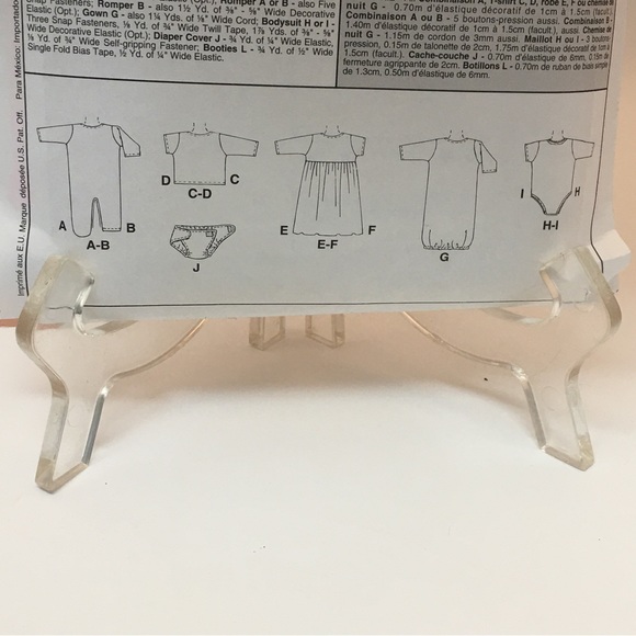 Bundle of (4) Infant/Babies Sewing Patterns - Picture 7 of 10